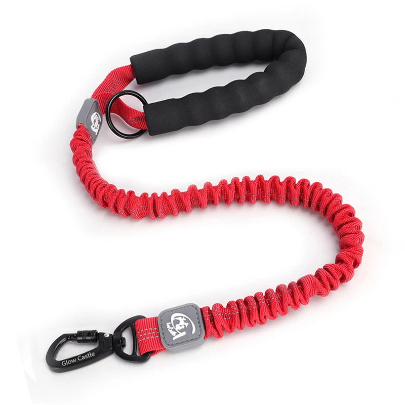 Retractable Elastic Pet Leash,reflective Dog Leash with Foam Handle & Alloy Buckle for Medium Large Pet Dog Walking and Training