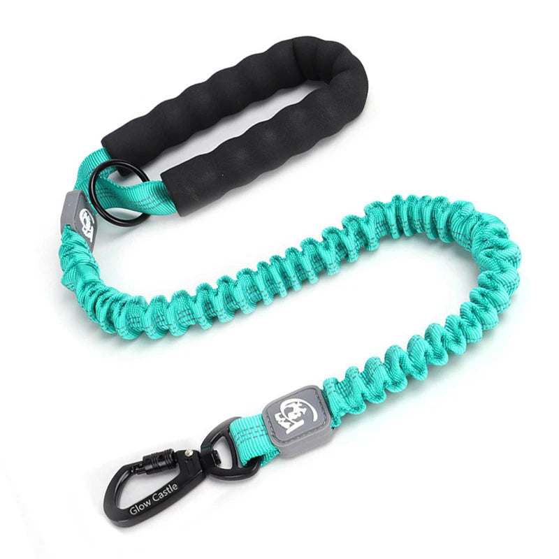 Retractable Elastic Pet Leash,reflective Dog Leash with Foam Handle & Alloy Buckle for Medium Large Pet Dog Walking and Training