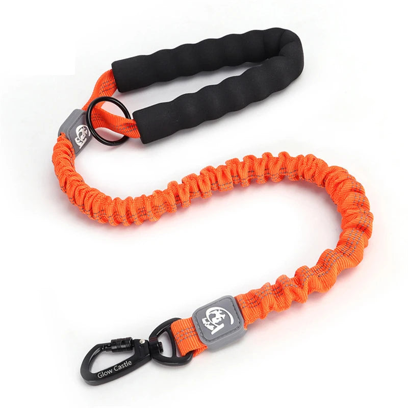 Retractable Elastic Pet Leash,reflective Dog Leash with Foam Handle & Alloy Buckle for Medium Large Pet Dog Walking and Training