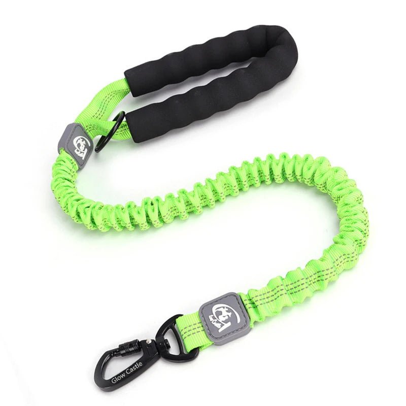 Retractable Elastic Pet Leash,reflective Dog Leash with Foam Handle & Alloy Buckle for Medium Large Pet Dog Walking and Training
