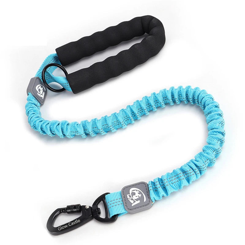 Retractable Elastic Pet Leash,reflective Dog Leash with Foam Handle & Alloy Buckle for Medium Large Pet Dog Walking and Training