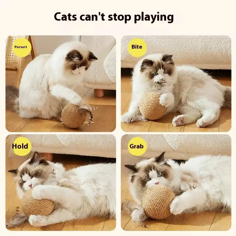 PawSome Essentials™ Cat Rope Ball with Bell Inside
